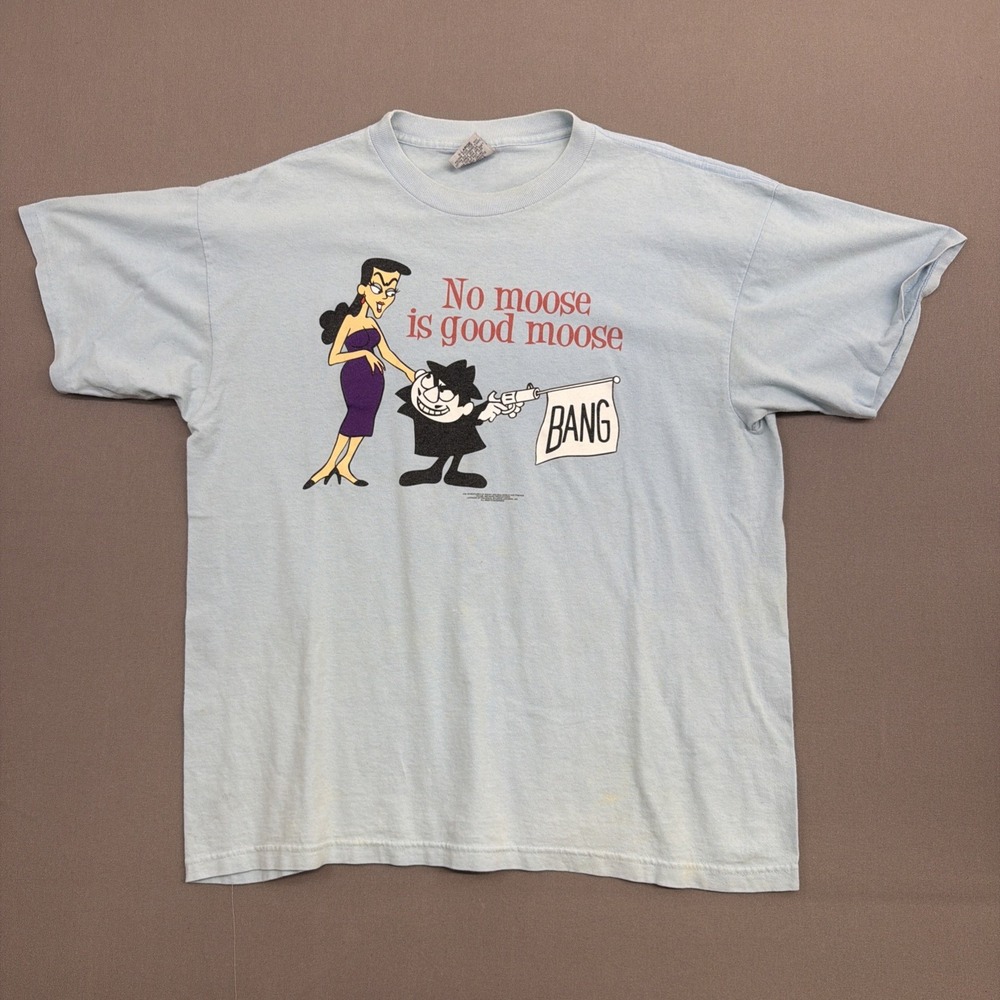 Vintage The  Rocky & Bullwinkle 1998 Tshirt Stanley Desantis Size Xl